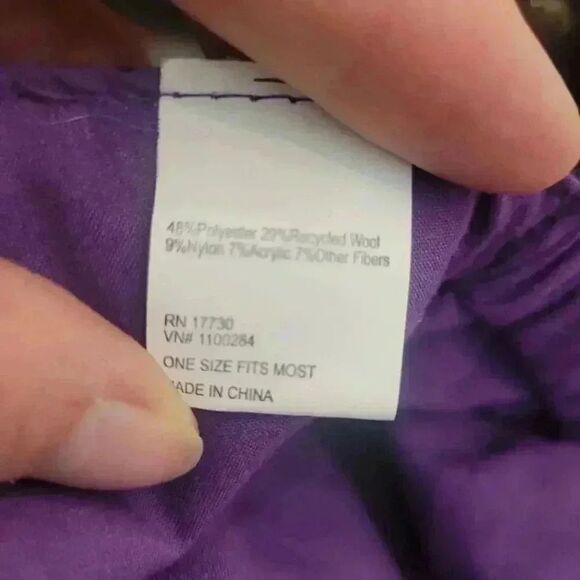 Target Women's Black Poly/Wool Purple Lined Newsboy Cap w Floral Accent - Picture 9 of 10